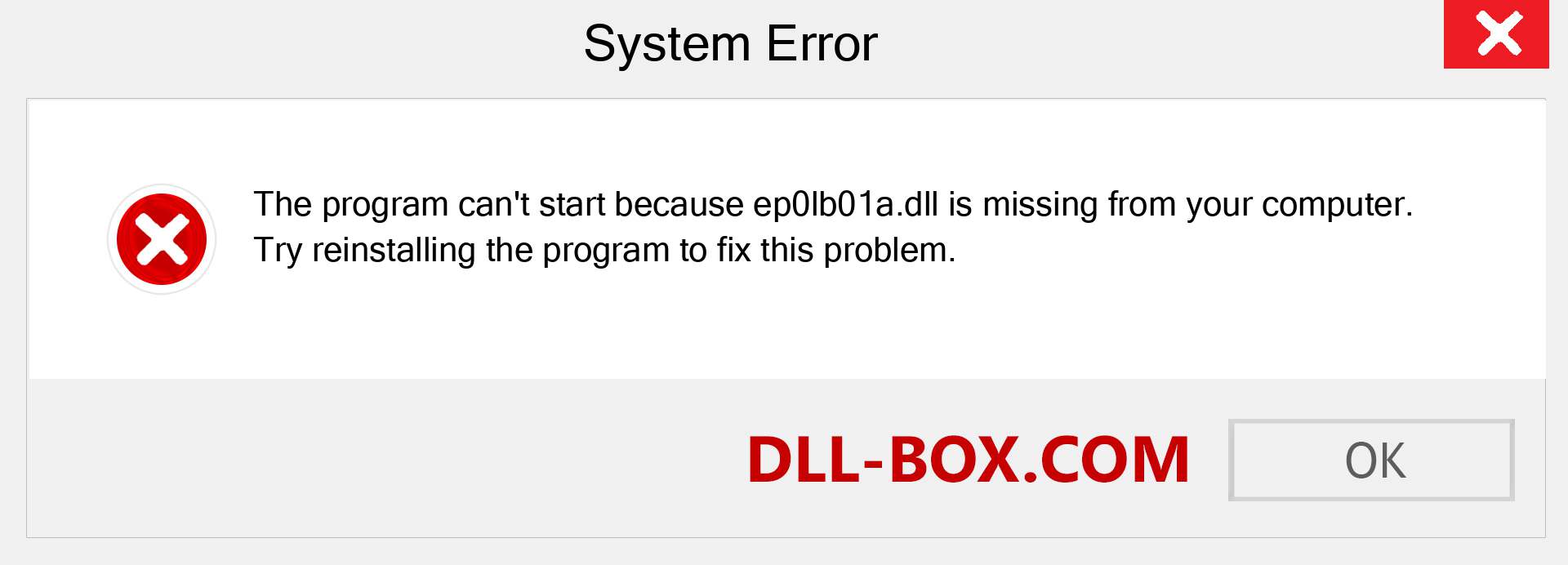  ep0lb01a.dll file is missing?. Download for Windows 7, 8, 10 - Fix  ep0lb01a dll Missing Error on Windows, photos, images